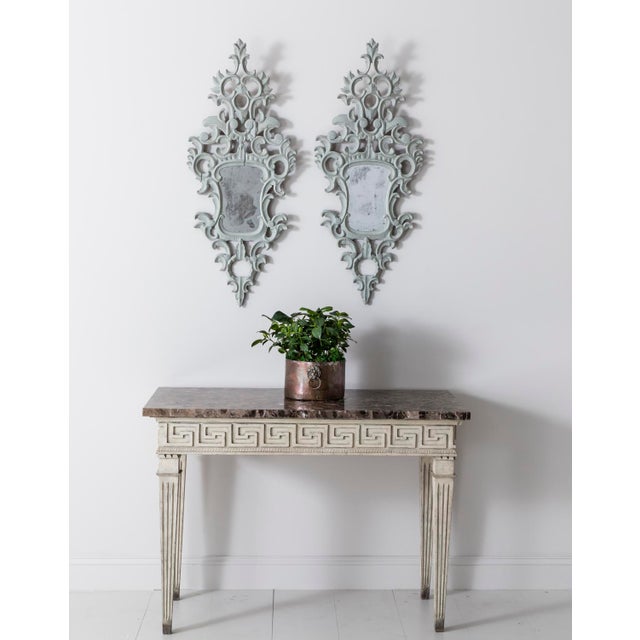 19th Century Italian Painted Venetian Mirror Appliqués - a Pair For Sale - Image 10 of 13