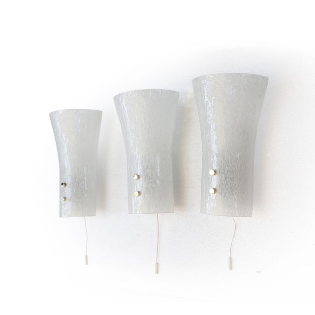 Murano Glass Wall Sconces from Doria, 1960s, Set of 3 For Sale - Image 9 of 9