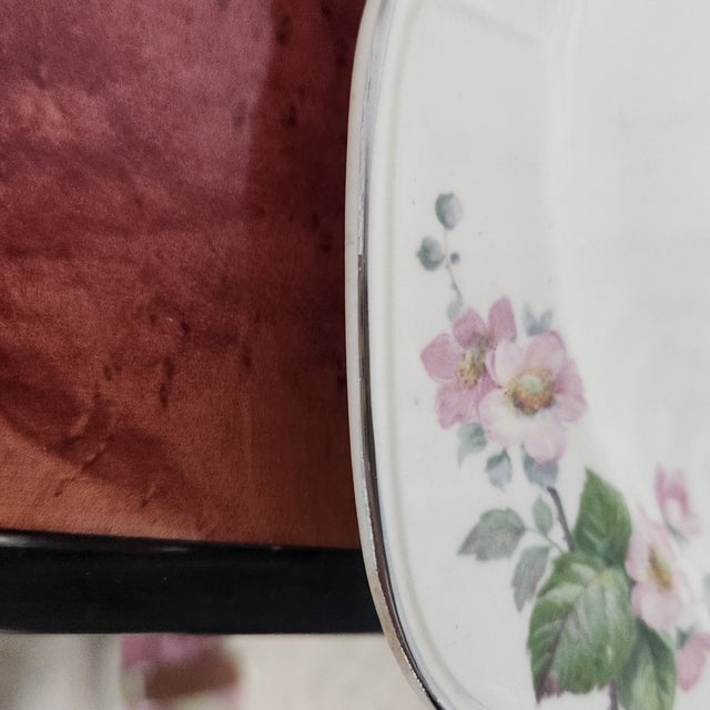 1930s Edwin Knowles “Gloria” Floral Square Luncheon Plates- Set of 6 For Sale - Image 13 of 13