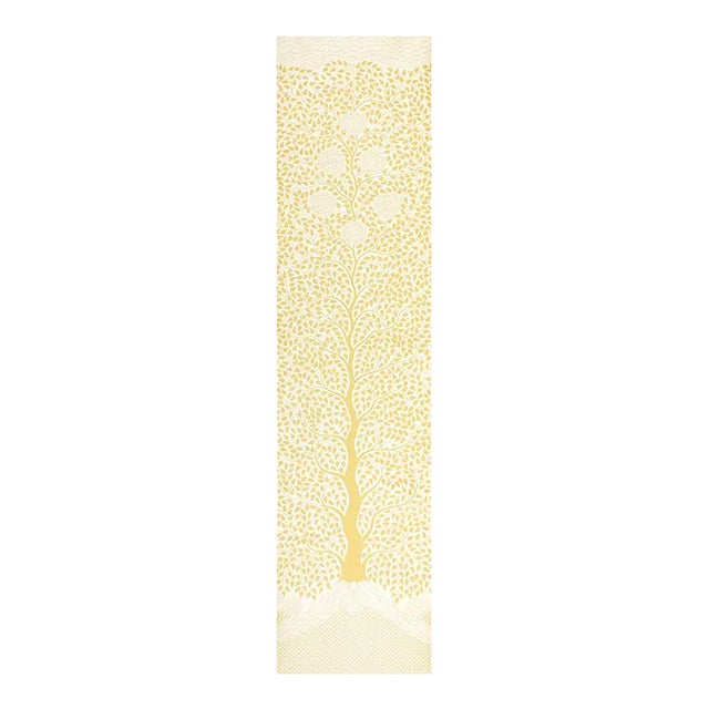 Schumacher Kayon Sisal Panel in Soft Yellow For Sale