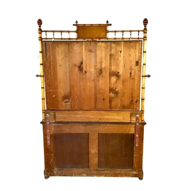 Bird's Eye Maple and Faux Bamboo Dresser Commode For Sale - Image 11 of 12