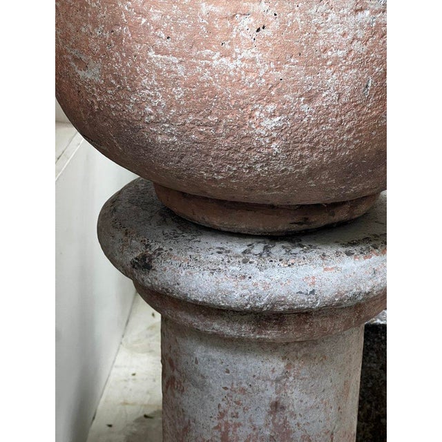 Vintage Sevilla Stone Planter With Pedestal For Sale - Image 4 of 7