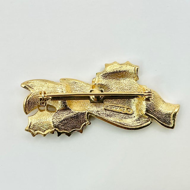 1950s 1950s Vintage Boho Chic Americana Christmas Happy Holidays Ribbon Brooch, Gerry’s Creatives For Sale - Image 5 of 6