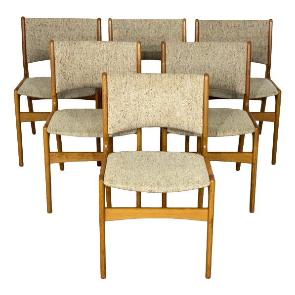 Mid-Century Dining Chairs by Erik Buch, Set of 6 For Sale