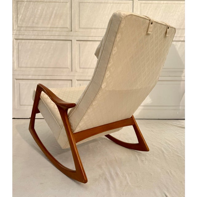 1960s Bröderna Anderssons Danish Modern Teak Rocking Lounge Chair For Sale - Image 9 of 13