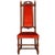 This exceptional Italian Liberty high-back chair, crafted in solid walnut and attributable to the school of Vincenzo...