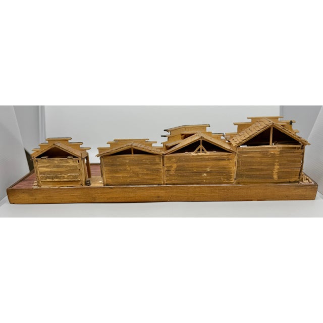 Folk Art 1990 Hand Crafted Architectural Folk Art Model Wild West Town with Saloon For Sale - Image 3 of 12