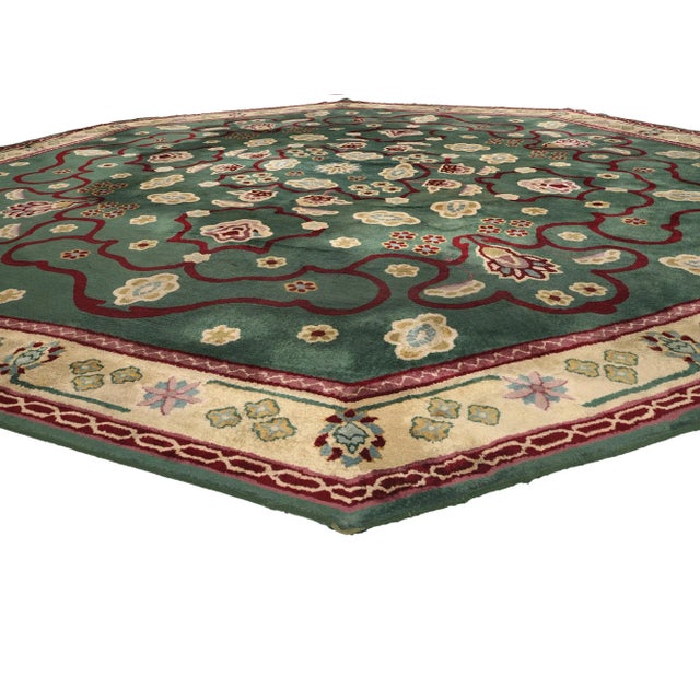 74648 Vintage Edward Fields Octagon Rug 16'00 x 16'00. Edward Fields rugs are renowned luxury rugs known for their...