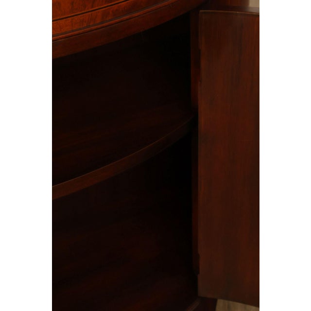 1990s Henkel Harris Georgian Style Mahogany Demilune Console For Sale - Image 5 of 18