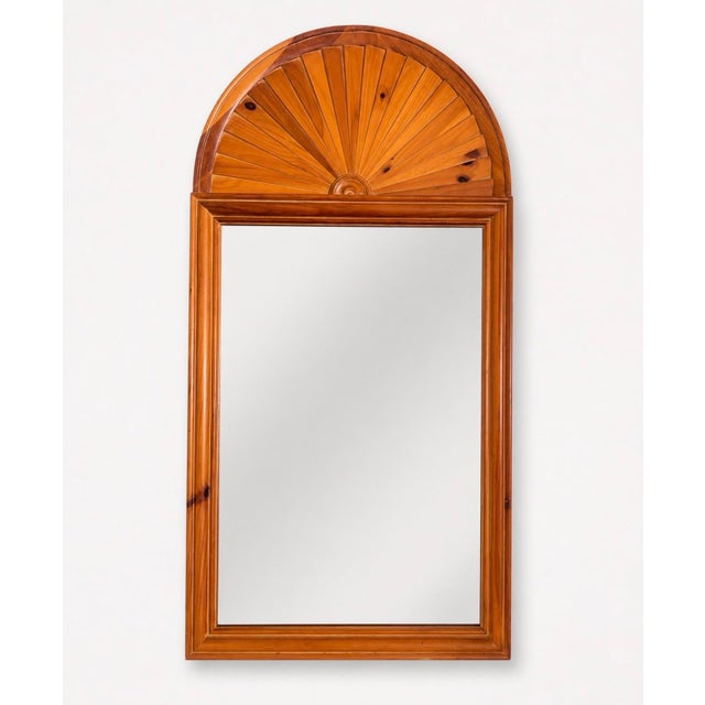 Tan Vintage Gabriella Crespi Style Sunburst Mirror For Sale - Image 8 of 8