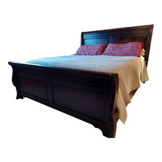Amish Built King Size Sleigh Bed For Sale