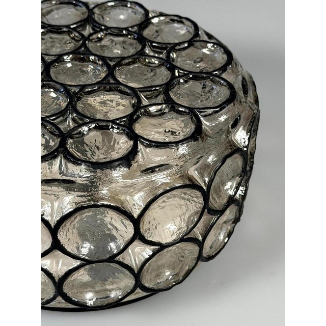 Vintage Ceiling Lamp in Glass and Metal from Glashütte Limburg, Germany, 1960s For Sale - Image 15 of 18