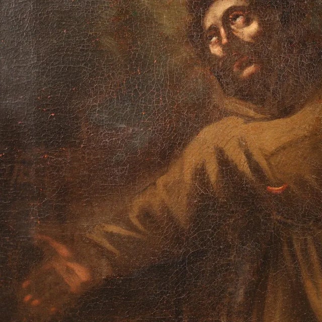Italian Artist, Saint Francis of Assisi, 1670, Oil on Canvas For Sale - Image 13 of 16