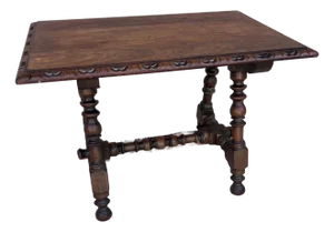 Antique Walnut William and Mary Style Turned Leg Small Sized Side Table, Circa 1920's