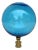 Oversized Blown Glass Lamp Finial in Aqua Blue For Sale