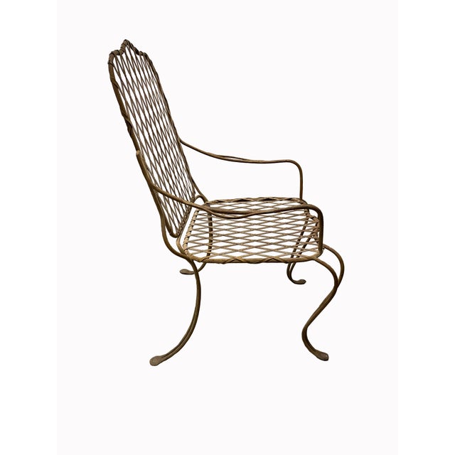 Rose Tarlow's Iron "Twig" Outdoor Dining Table and Chairs With New Cushions For Sale In Phoenix - Image 6 of 9