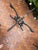 Molla Cast Aluminum Table base in the Patrician Pattern in original finish, Mid Century Hollywood Regency at its finest.