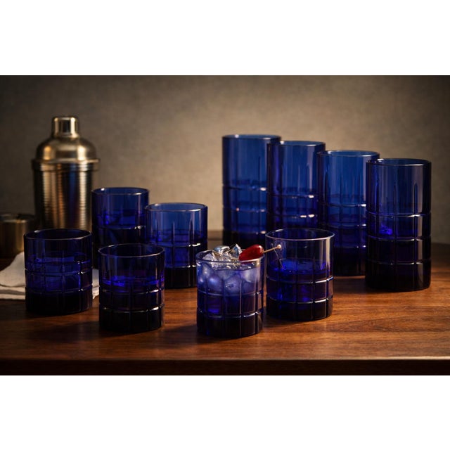 Mid 20th Century Anchor Hocking Tartan Cobalt Glassware, 15 Pieces For Sale - Image 5 of 5