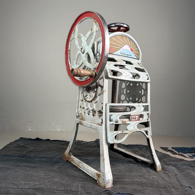 This vintage ice shaver, also known as Kakigōri, was used to make ice desserts at summer festivals in Japan during the...