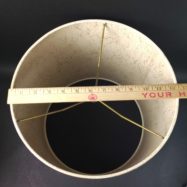 Brown Vintage Stiffel Drum Barrel Shade Botanical Garden Cyrus Clark For Sale - Image 8 of 12