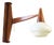 Mid-Century Wooden and Opaline Glass Wall Light, Czechoslovakia, 1960s For Sale