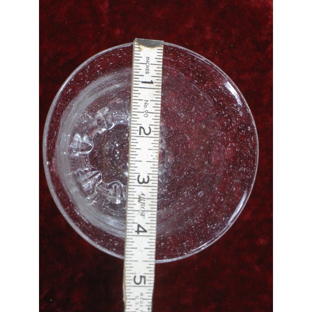 Transparent 1920s Nut Bowl Venetian Glass Clear Small Footed For Sale - Image 8 of 9