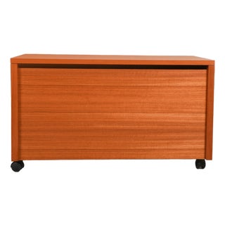 Vintage Danish Modern Teak Blanket Storage Cabinet For Sale