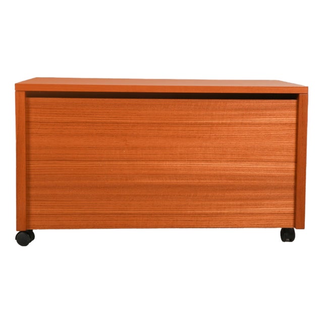 Vintage Danish Modern Teak Blanket Storage Cabinet For Sale