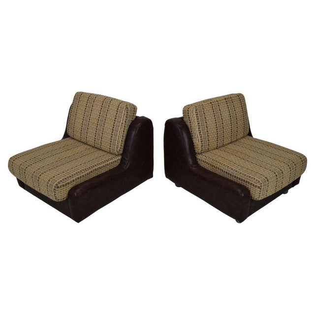 Mid-Century Leatherette Armchairs on Wheels, 1970s, Set of 2 For Sale - Image 17 of 17