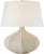 Transitional AERIN by Visual Comfort Signature Rana Medium Wide Table Lamp in Stone White with Linen Shade For Sale - Image 3 of 3