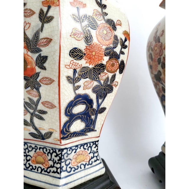 Imari Ginger Jar Table Lamps Restored For Sale In Miami - Image 6 of 12