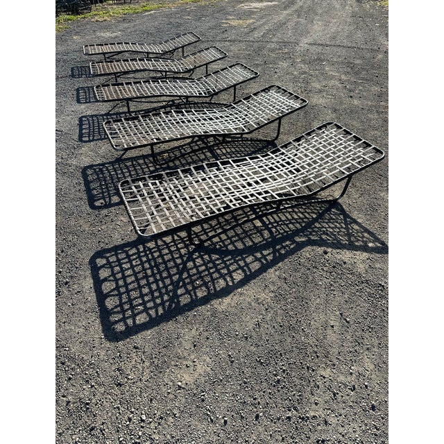 Metal Mid 20th Century Extra Low Aluminum Lounge Chair For Sale - Image 7 of 7