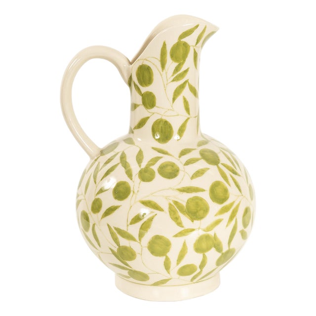 Olivia Water Pitcher Sage Green For Sale