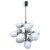Silver Metal Sputnik Light with 12 White Opaline Teardrops from Kaiser Idell / Kaiser Leuchten, 1960s For Sale - Image 8 of 8