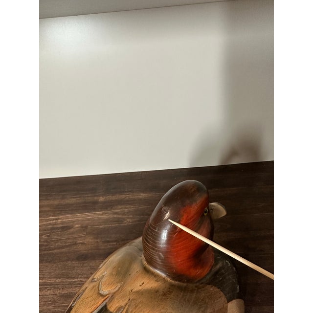 Wood 1980s Tom Taber Redhead Duck Decoy For Sale - Image 7 of 11