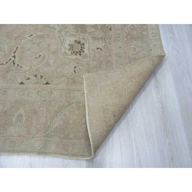 Persian Washed Out Tabriz Rug- 9′1″ × 12′6″ For Sale In Los Angeles - Image 6 of 6