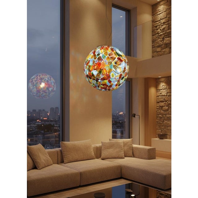 Contemporary Murano Suspension Chandelier by 1295 Murano For Sale - Image 3 of 5