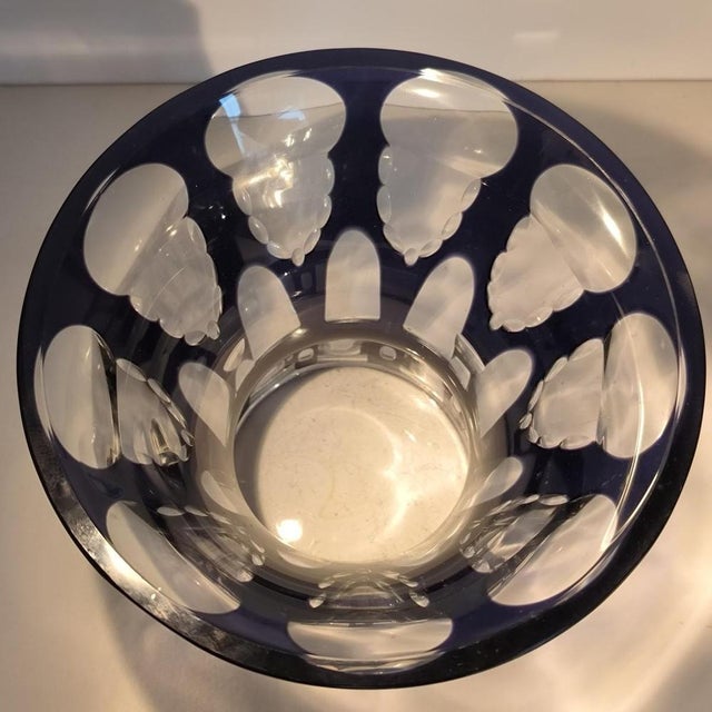 Art Deco Cut Glass Vase attributed to Johann Oertel for Carl Meltzer & Co., 1925 For Sale - Image 10 of 14