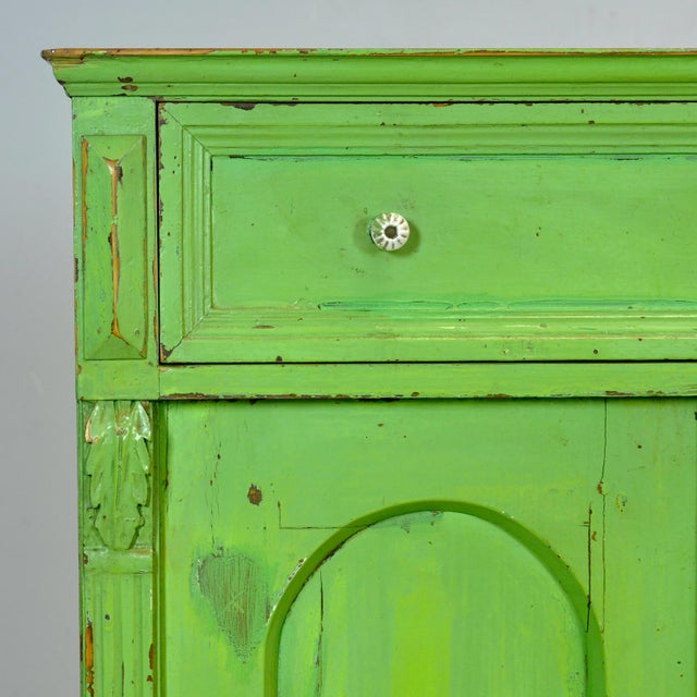Antique Green Pine Buffet, 1910 For Sale - Image 12 of 16
