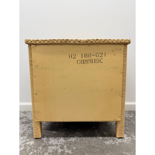 Vintage Henry Link Wicker 2-Drawer Nightstands - Set of 2 For Sale - Image 13 of 15