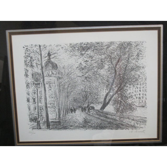 Michele Cascella Italy Limited Edition Signed Framed City Landscape Etching For Sale - Image 4 of 7