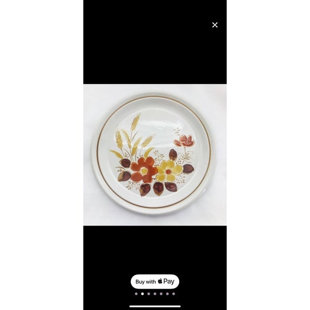 Mikasa 7 MCM Piece Dinnerware Mikasa Stone Harvest Highlands Kd102 Stoneware Dinner Serving Set, Fall Plate Set, Serving Plates, Vintage Dinnerware For Sale - Image 4 of 12