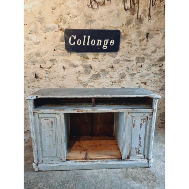 French Shop Counter in Oak and Zinc, 1900s For Sale - Image 17 of 18