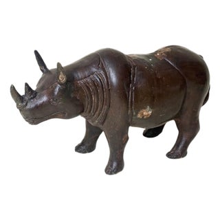 Handcrafted Bronze Rhinoceros Sculpture, 1960s For Sale