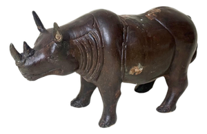 Handcrafted Bronze Rhinoceros Sculpture, 1960s