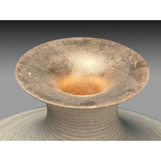 Marc Fish, Contemporary, Ash, Rose Gold Leaf, Three Triptych Vessels, Uk, 21st C For Sale - Image 10 of 12