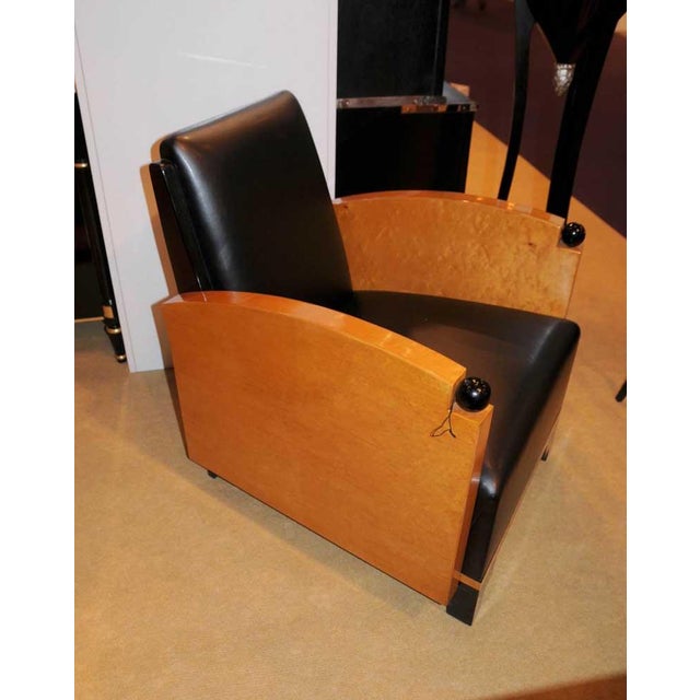 Biedermeier Art Deco Walnut Club Chair, 1920s For Sale - Image 4 of 11