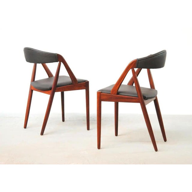 Teak Dining Chairs by Kai Kristiansen, Customizable Reupholstery, 1960s, Set of 4 For Sale - Image 4 of 10