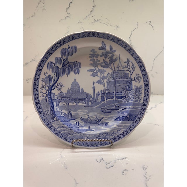 Vintage 1990s Spode Blue and White Collection Decorative Plates - Set of 6 For Sale - Image 11 of 14