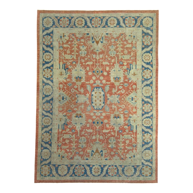 Turkish Oushak Rug 9'11" x 13'11" #18680 For Sale
